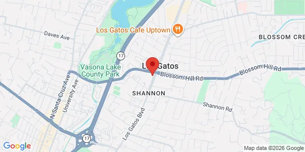 Map of 640 Blossom Hill Rd Ste A Los Gatos, CA 95032