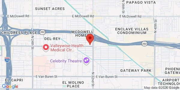 Map of 3130 E Roosevelt St Phoenix, AZ 85008
