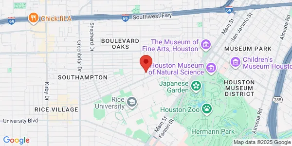 Map of 1701 Sunset Blvd Houston, TX 77005