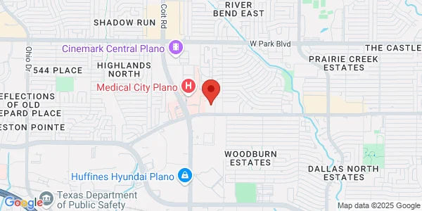 Map of 3801 W 15th St Bldg C Ste 160 Plano, TX 75075