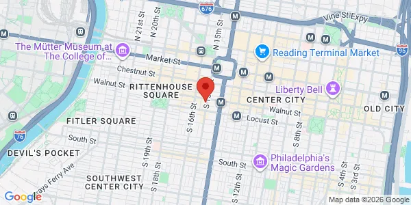 Map of 1500 Walnut St Ste 900 Philadelphia, PA 19102