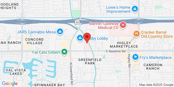 Map of 4566 E Inverness Ave Ste 205 Mesa, AZ 85206
