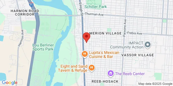 Map of 1430 S High St Columbus, OH 43207