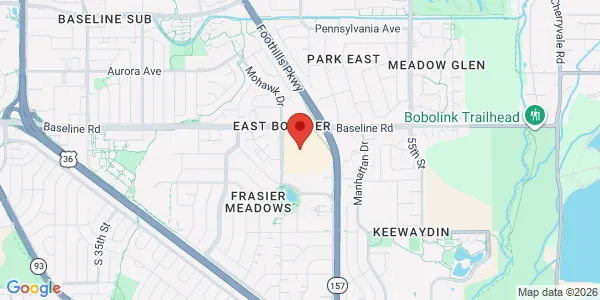 Map of 4800 Baseline Rd Ste D106 Boulder, CO 80303