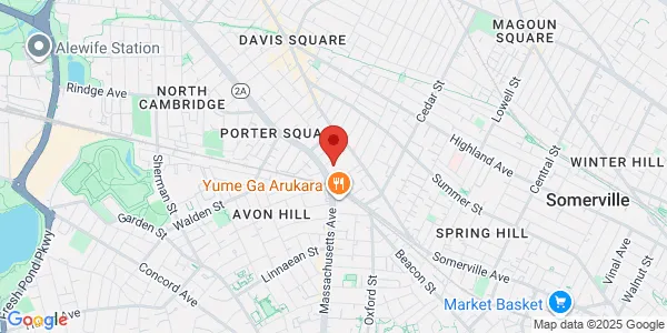 Map of 17 White St Cambridge, MA 02140