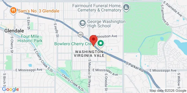 Map of 850 S Monaco Pkwy Ste 10 Denver, CO 80224