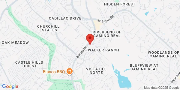 Map of 1418 Walkers Way Ste 101 San Antonio, TX 78216