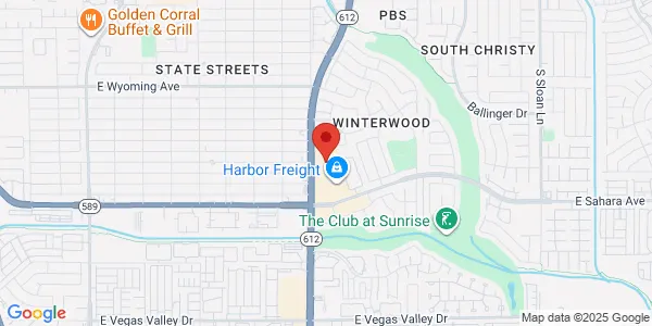 Map of 2208 South Nellis Blvd Ste 1A Las Vegas, NV 89104