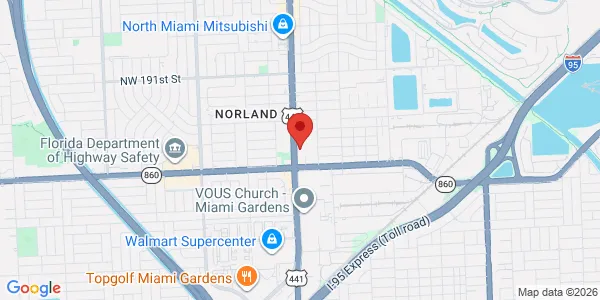 Map of 18425 NW 2nd Ave Fl 5, Ste  PH7 Miami, FL 33169