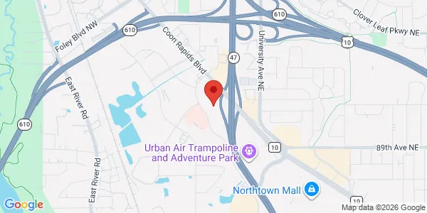 Map of 9055 Springbrook Dr NW Fl 1 Coon Rapids, MN 55433