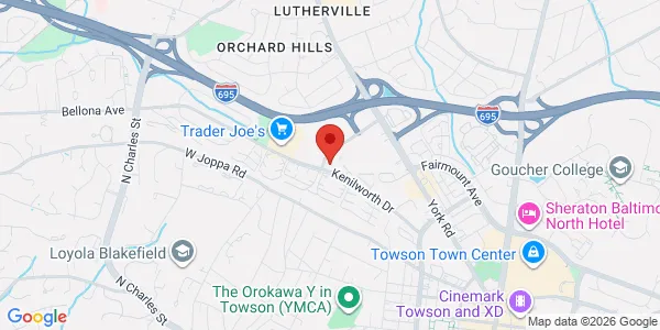 Map of 660 Kenilworth Drive Suite 203 Towson, MD 21204