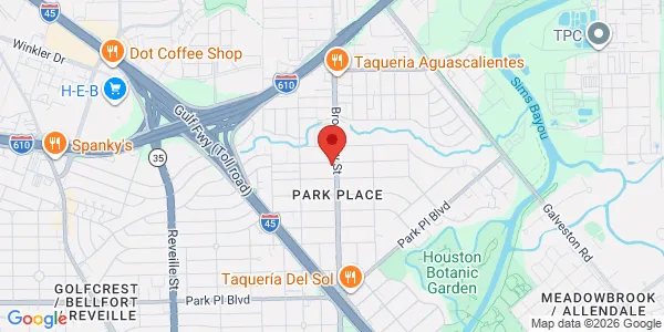 Map of 3204 Broadway St Houston, TX 77017