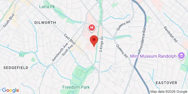 Map of 1100 Blythe Blvd Charlotte, NC 28203