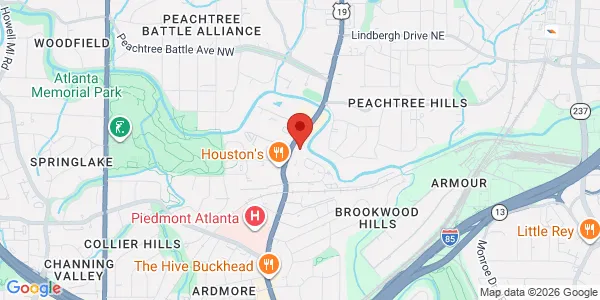Map of 2221 Peachtree Rd NE Atlanta, GA 30309
