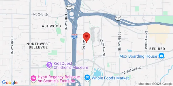 Map of 1800 116th Ave NE Ste 104 Bellevue, WA 98004