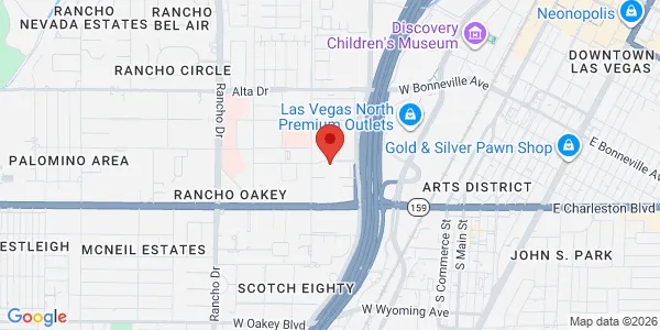 Map of 1701 Wellness Wy Ste 200 Las Vegas, NV 89106