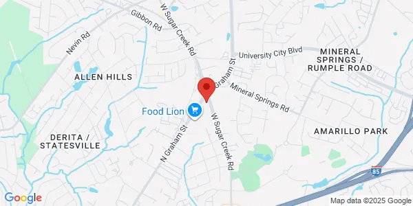 Map of 5740 N Graham St Charlotte, NC 28269