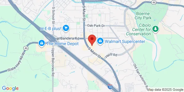 Map of 1369 S Main Suite 105 Boerne, TX 78006