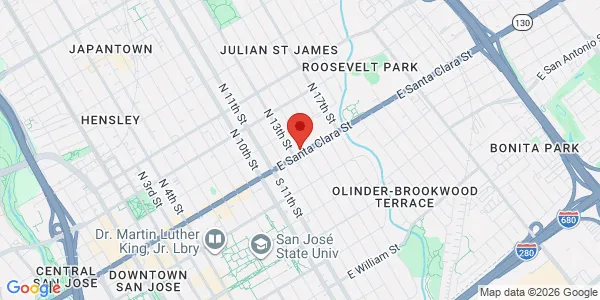 Map of 25 North 14th St Ste 160 San Jose, CA 95112