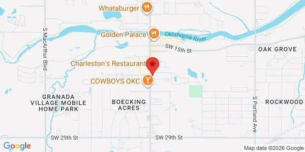 Map of 2126 S Meridian Ave Oklahoma City, OK 73108