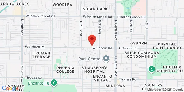Map of 444 W Osborn Rd Ste 105 Phoenix, AZ 85013