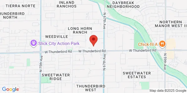 Map of 6818 W Thunderbird Rd Ste 5025 Peoria, AZ 85381
