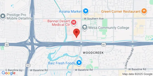 Map of 1500 S Dobson Rd Ste 202 Mesa, AZ 85202