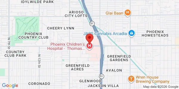 Map of 1848 E Thomas Rd Ste 100 Phoenix, AZ 85016