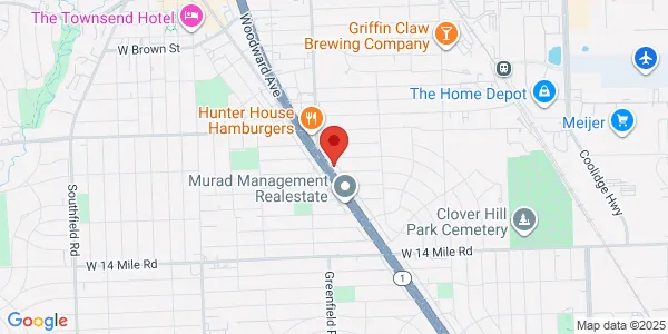 Map of 33722 Woodward Ave Birmingham, MI 48009