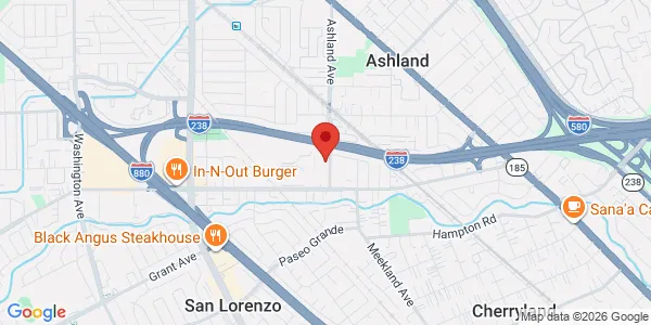Map of 16539 Ashland Ave San Lorenzo, CA 94580