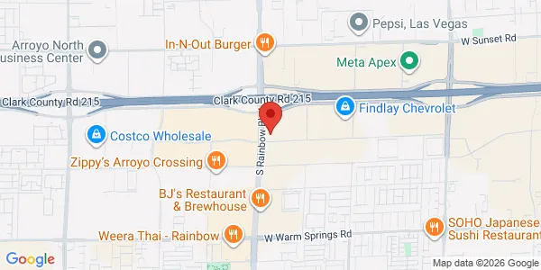 Map of 6870 S Rainbow Blvd Ste 107 Las Vegas, NV 89118
