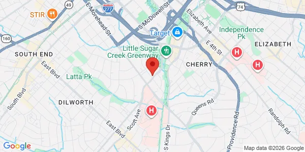 Map of 1237 Harding Pl Ste 1300 Charlotte, NC 28204