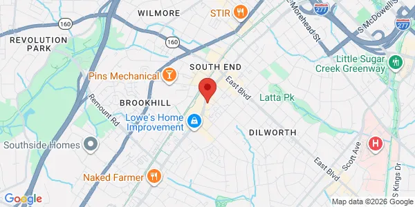 Map of 2041 South Blvd Ste 100 Charlotte, NC 28203