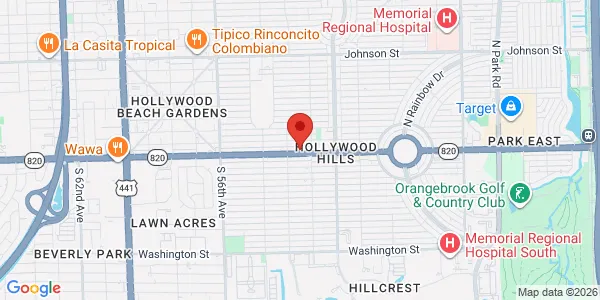 Map of 4835 Hollywood Blvd Hollywood, FL 33021