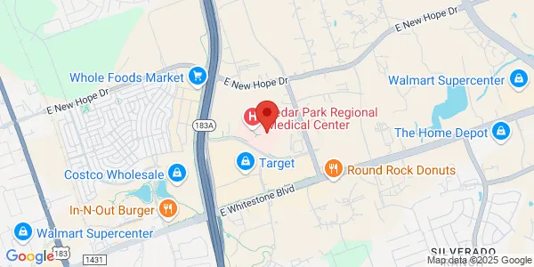 Map of 1401 Medical Parkway B Ste 407 Cedar Park, TX 78613