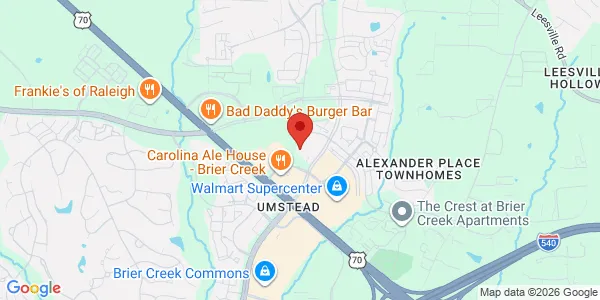 Map of 7850 Brier Creek Pkwy Ste 100 Raleigh, NC 27617