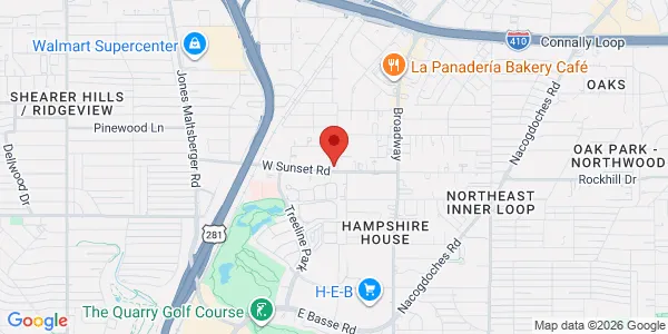 Map of 303 W Sunset Rd Ste 200 San Antonio, TX 78209