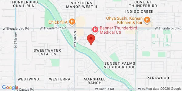 Map of 5601 W Eugie Ave Ste 102 Glendale, AZ 85304