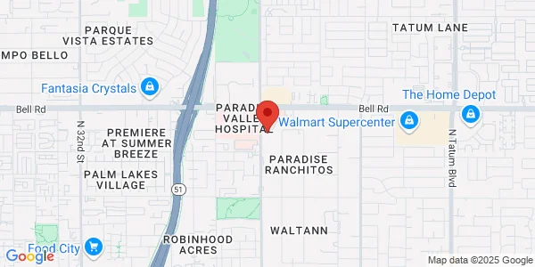 Map of 16641 N 40th St Ste 1A Phoenix, AZ 85032
