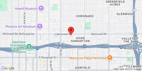 Map of 925 E McDowell Phoenix, AZ 85006