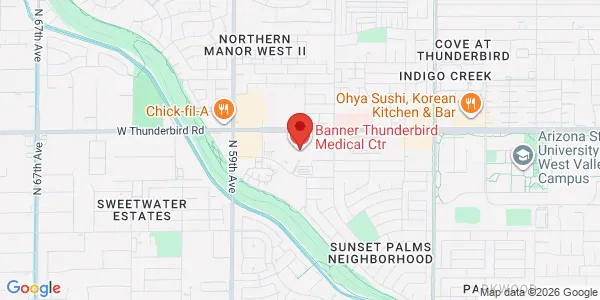 Map of 5555B W Thunderbird Rd Glendale, AZ 85306