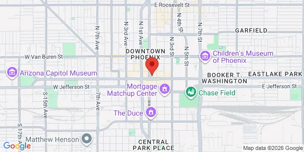 Map of 1 N Central Ave Phoenix, AZ 85004