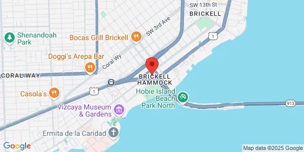 Map of 2660 Brickell Ave Ste 120 Miami, FL 33129