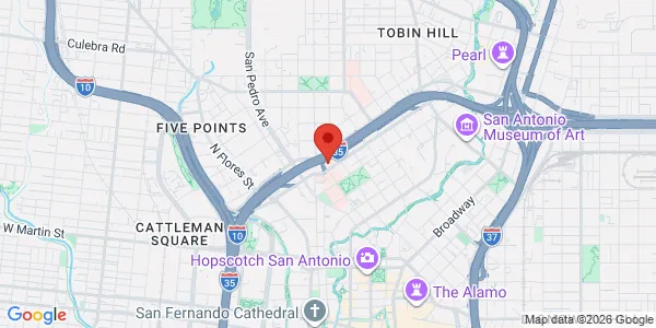 Map of 215 E Quincy St San Antonio, TX 78215