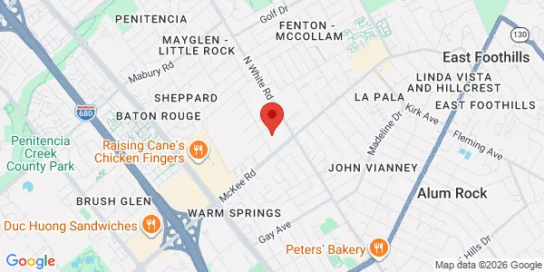 Map of 3055 McKee Rd San Jose, CA 95127
