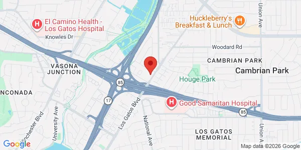 Map of 14589 S Bascom Ave Los Gatos, CA 95032