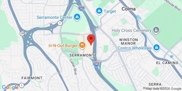 Map of 333 Gellert Blvd Ste 114 Daly City, CA 94015