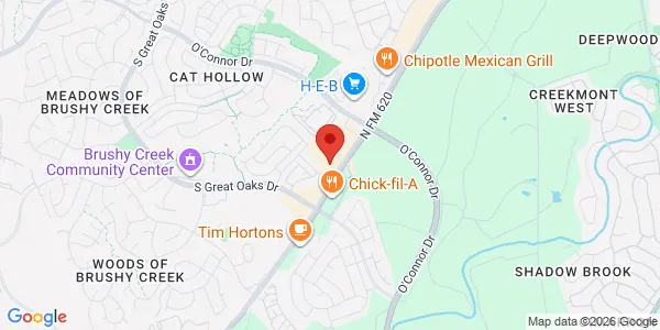Map of 16420 RR 620 Ste 104 Round Rock, TX 78681