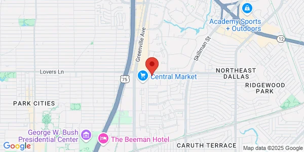 Map of 5800 E Lovers Ln Dallas, TX 75206