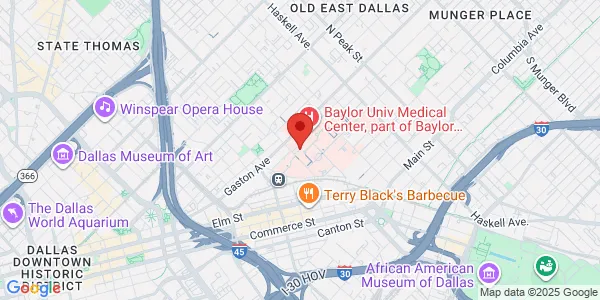 Map of 3500 Gaston Ave Dallas, TX 75246
